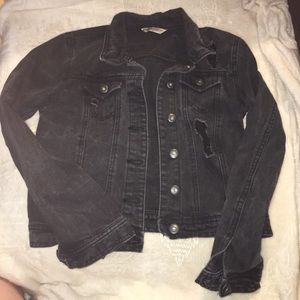 Black denim jacket